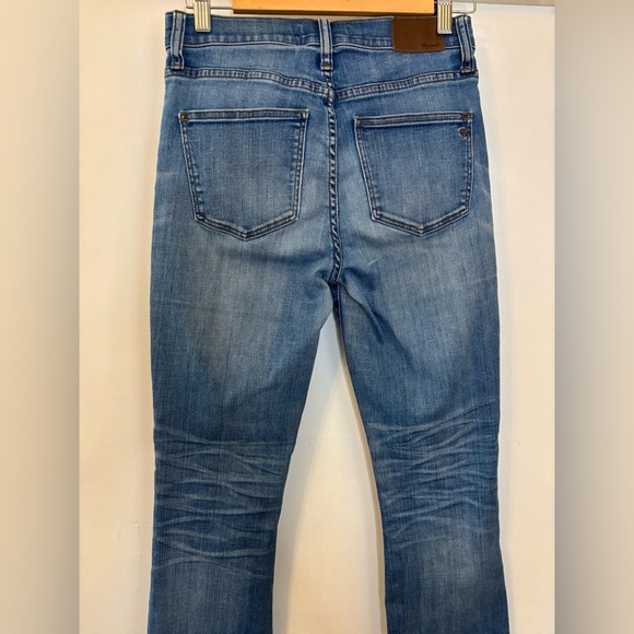 Madewell Cali Demi Boot Raw Hem Button Fly Jeans - Picture 5 of 9